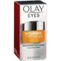 Olay Vitamin C + Peptide 24 Eye Cream in fragrance-free 0.5oz jar, health and beauty skincare product with brightening ingredients