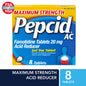Pepcid AC Maximum Strength Tablets 20 mg in an 8-count package, used for heartburn relief, by Pasteur Pharmacy.