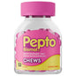 Pepto Bismol Mint Chewable Tablets in a 24-count bottle, digestive relief supplement by Pasteur Pharmacy.