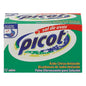Picot® Sal de Uvas effervescent antacid powder in a clear glass with a spoon, used for indigestion relief.