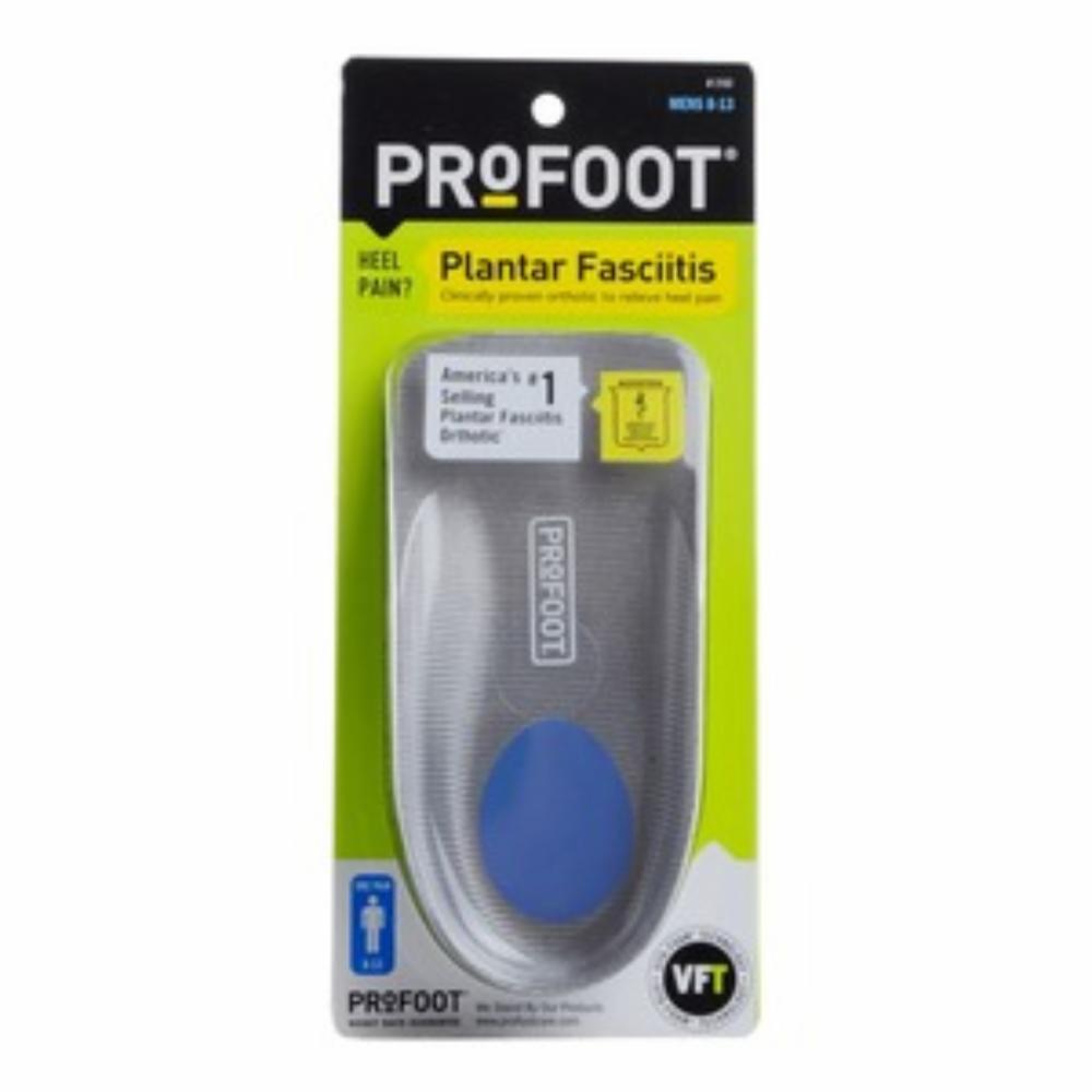 Profoot Plantar Fasciitis Insoles for Men, 1 pair, supportive orthotic insoles for foot pain relief, by Pasteur Pharmacy.