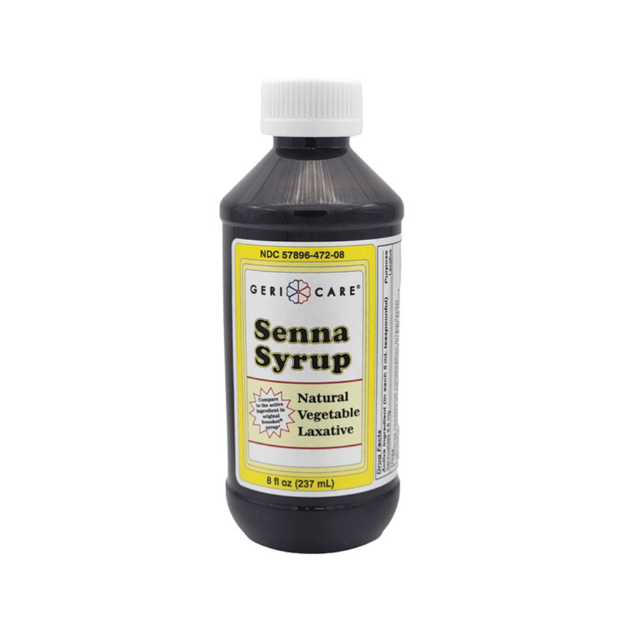 Senna SR 8.8 mg/5ml natural vegetable laxative syrup in 237ml bottle, used for digestive health, by Pasteur Pharmacy.