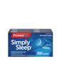 Box of Simply Sleep Nighttime Aid Caplets by Pasteur Pharmacy, containing 100 Diphenhydramine HCI sleep aid caplets.