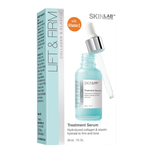 Skinlab Lift & Firm Treatment Serum by Pasteur Pharmacy with collagen and elastin, 1 oz, for skin tightening and anti-aging.