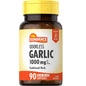 Sundance Vitamins odorless garlic softgels, 500 mg, 90 softgel capsules for health support, featuring clear softgel capsules.