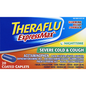 Theraflu ExpressMax Nighttime Cold and Cough Caplets in blister pack, used for severe cold relief and nighttime symptoms.