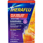 Theraflu Nighttime Max Strength Honey Lemon flavor relief in a box, showing the packaging with the product name and flavor.