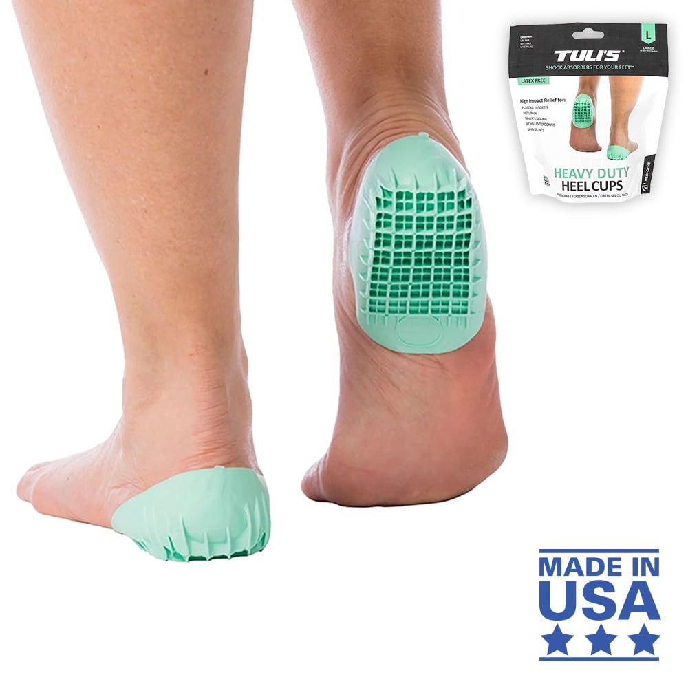 Heavy-duty Tuli's heel cups from Pasteur Pharmacy designed for foot support and comfort in health and beauty products.