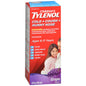 Bottle of Tylenol Children's Cold and Cough syrup in a 120ml bottle from Pasteur Pharmacy, for relief of cold and cough symptoms.