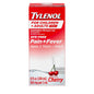 Cherry-flavored Tylenol Child & Adult Oral Suspension for pain and fever, Pasteur Pharmacy, 8 fl oz bottle.