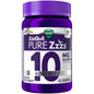 Vicks ZzzQuil 10 Advanced Mg Melatonin Gummies for sleep aid, displayed in a clear bottle with 42 gummies inside.