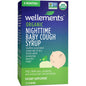 Wellements Organic Baby Cough & Mucus Syrup Nighttime bottle, natural health remedy for infants, in a child-friendly packaging.