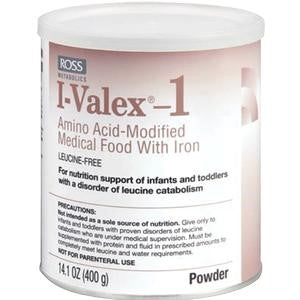 Abbott Nutrition I-Valex-1 Powder in 6 containers of 400g each, displayed on a health care product label.