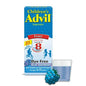 Advil Children 100 mg liquid medicine in a 4 oz bottle, health care product by Pasteur Pharmacy, for children's pain relief.