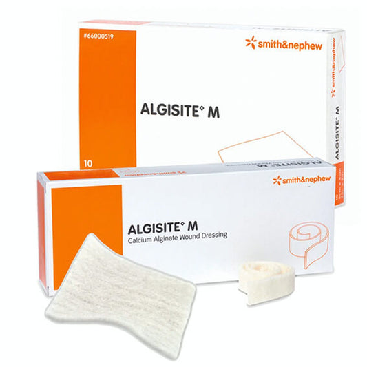 Algisite M calcium alginate dressing from Pasteur Pharmacy, showing the sterile, absorbent wound dressing in packaging.