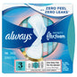 Always Infinity Size 3 extra heavy flow pads with wings, unscented, in a 14-count package, designed for women’s health care needs.