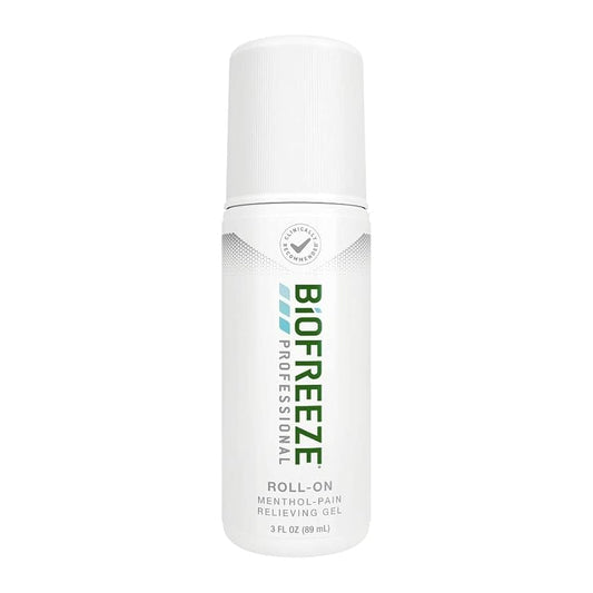 Biofreeze Professional Pain Relief Roll-On with menthol gel for knee, lower back, arthritis, and neck pain, 3 fl oz.