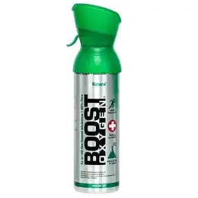 Medium-sized Boost Oxygen canister by Pasteur Pharmacy, natural oxygen delivery for health and wellness.