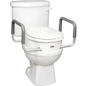 Carex toilet seat elevator with handles for elongated toilets, designed for added safety and support in healthcare settings.