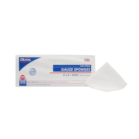 Dukar Gauze 16-Ply NS 4x4 sterile surgical dressing by Pasteur Pharmacy for wound care and medical use