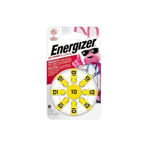 Energizer Zinc Air Hearing Aid Batteries Size 312 in a 6-pack, small round batteries for hearing aids, from Pasteur Pharmacy.