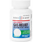 GeriCare Simethicone 125mg extra strength gas relief tablets in mint flavor, showing the packaging and tablets.