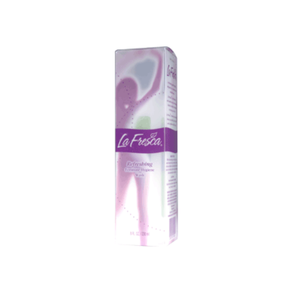 La Fresca Feminine Hygiene Wash 8 oz bottle from Pasteur Pharmacy, gentle health care product for feminine hygiene.
