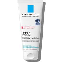 LaRoche-Posay Lipikar Eczema Cream 1%, 200ml, soothing skin care product for eczema relief, shown in the image.