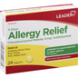 Leader 4 Hour Allergy Relief Tablets 4mg bottle from Pasteur Pharmacy, showing the packaging and tablets inside.