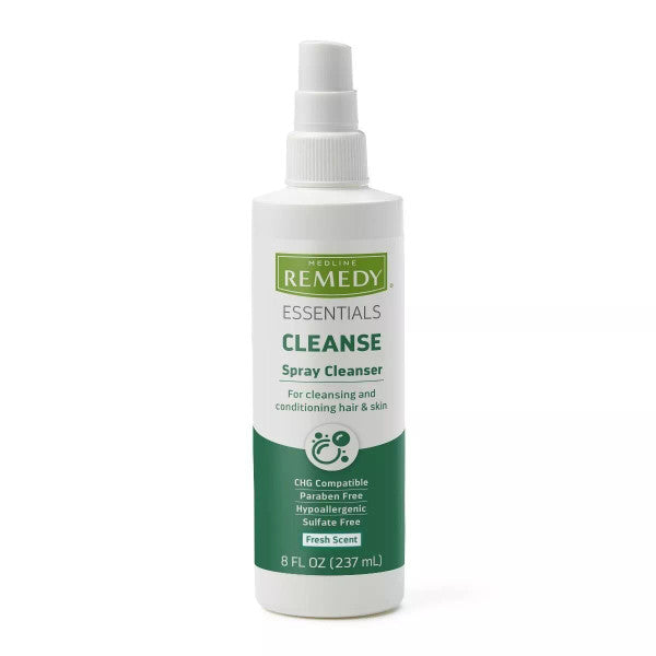 Medline No-Rinse Perineal Wash Spray in 8 fl oz bottle, a healthcare product for gentle perineal hygiene.
