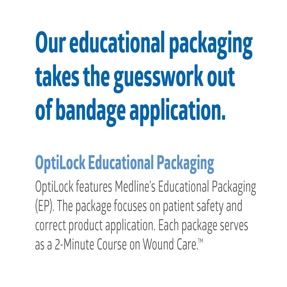 Medline OptiLock nonadhesive super absorbent wound dressing in sterile packaging for healthcare use