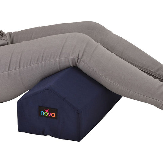 Blue Nova Knee Elevator Wedge for health care, designed to support and elevate the knee comfortably.