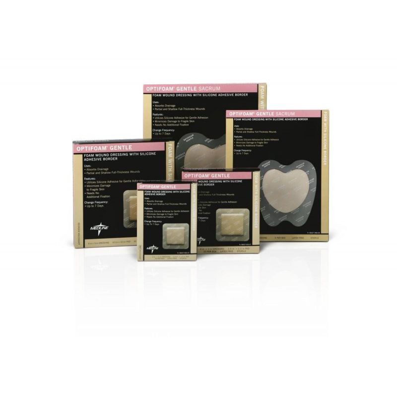 Optifoam Gentle Foam Dressing 4x4 inch by Pasteur Pharmacy, soft and absorbent wound dressing for healthcare use.