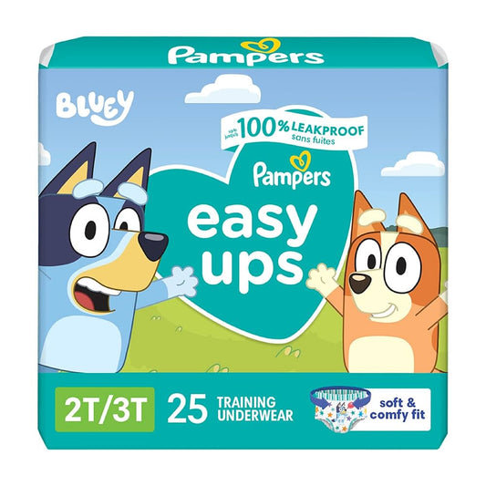 Pampers Easy Ups training underwear for boys size 4 2T-3T, 25-count, soft and comfortable health care diaper alternative