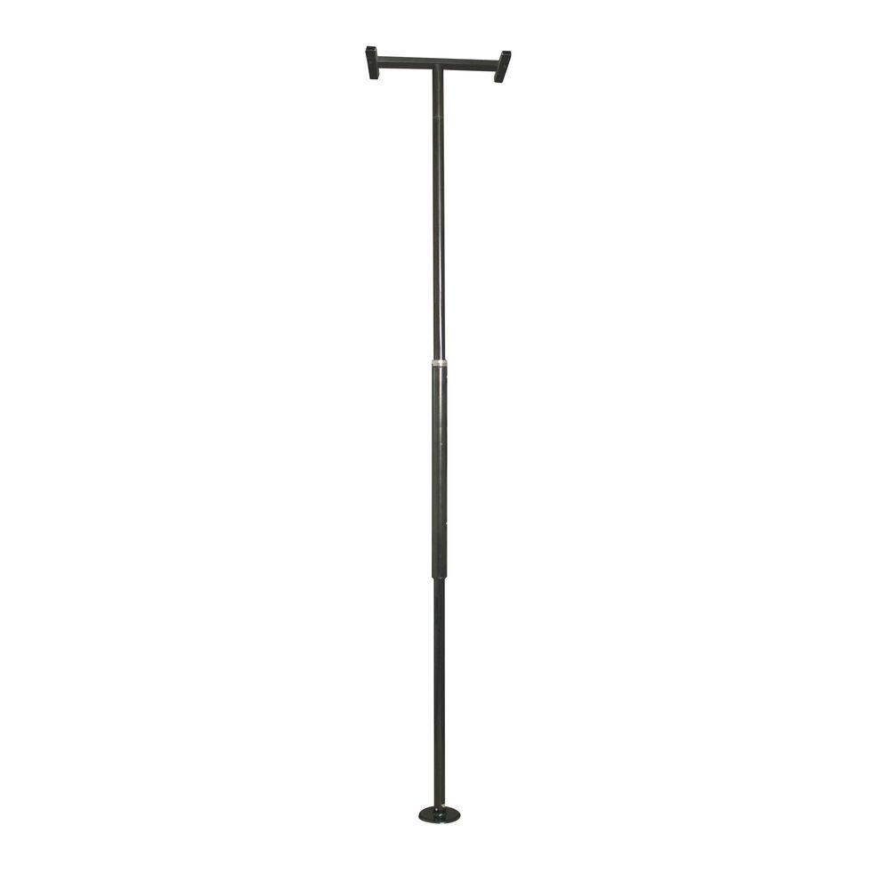 Metallic black Stander Security Pole by Pasteur Pharmacy for healthcare use, designed for stability and support.