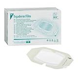 Tegaderm transparent adhesive film dressing by Pasteur Pharmacy, 6x8 inches, clear medical wound dressing on a white background.