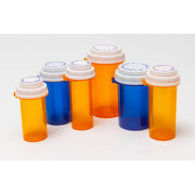 Pasteur Pharmacy prescription vial, pharmacy-grade RVBC RV 215 13DR health care vial for medication storage and dispensing.