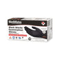 Black Workmates Nitrile Exam Gloves in large size, from Pasteur Pharmacy, shown in case of 10 packs totaling 100 gloves.