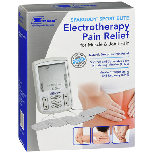 Zewa SpaBuddy Sport TENS pain therapy device for targeted muscle relief, used for health care and pain management.