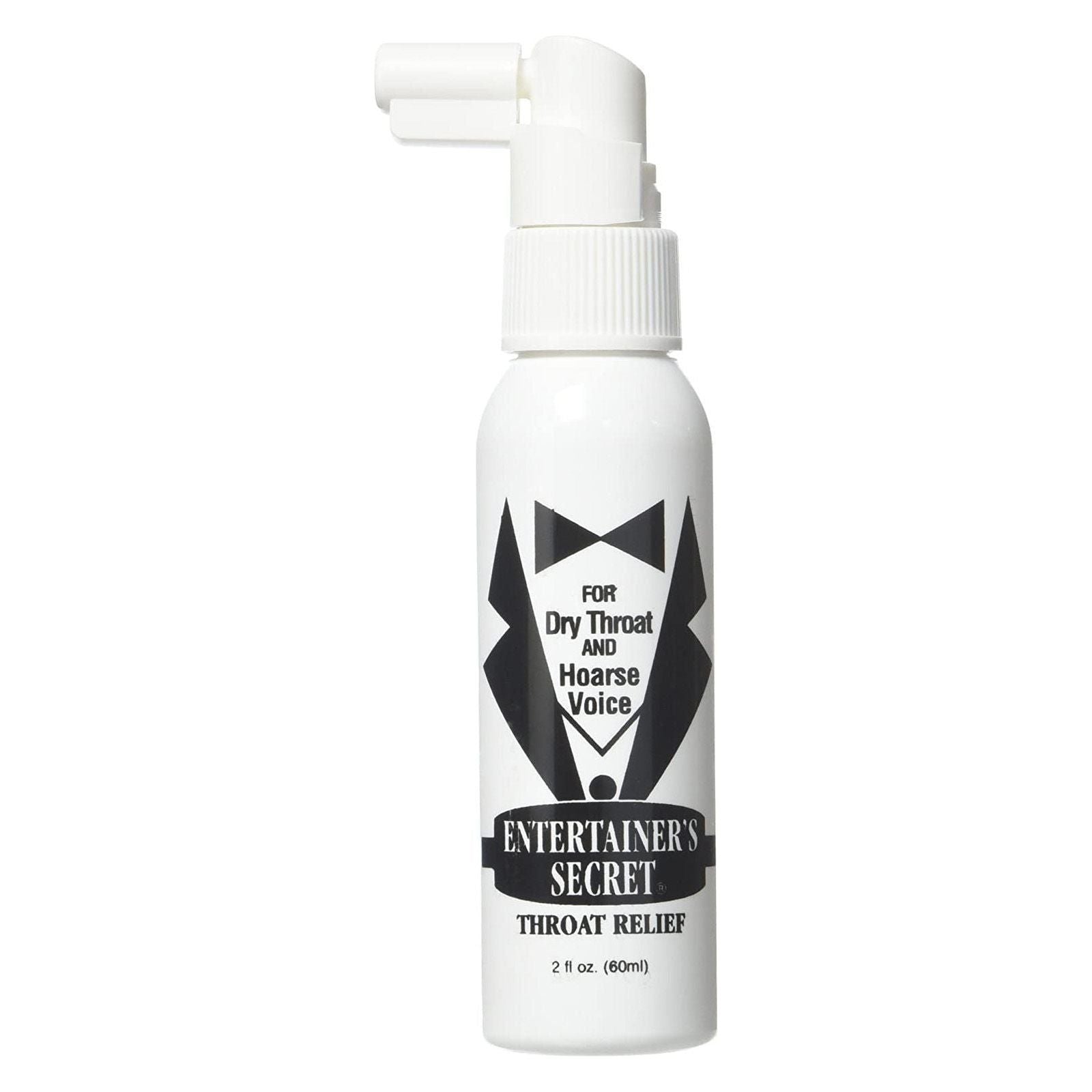 Entertainer's Secret Throat Relief for dry throat in a 2 fl oz bottle by Pasteur Pharmacy, soothing throat discomfort.