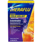 Theraflu Hot Liquid Therapy Severe Cold Relief Honey Lemon nighttime packets in a box, manufactured by Pasteur Pharmacy.