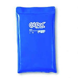 Blue vinyl ColPaC® half-size cold therapy pack for hot and cold therapy, measuring 7.5" x 11" from Pasteur Pharmacy.