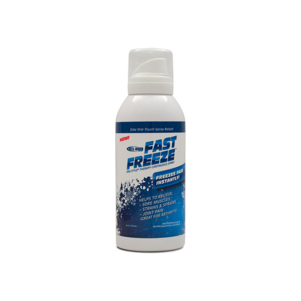 Fast Freeze Pain Relief continuous spray by Pasteur Pharmacy, 4 oz, hot & cold therapy for targeted pain relief.