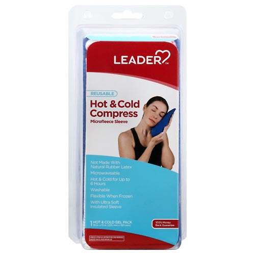 Reusable hot and cold therapy compress with microfleece sleeve from Pasteur Pharmacy, designed for soothing pain relief.