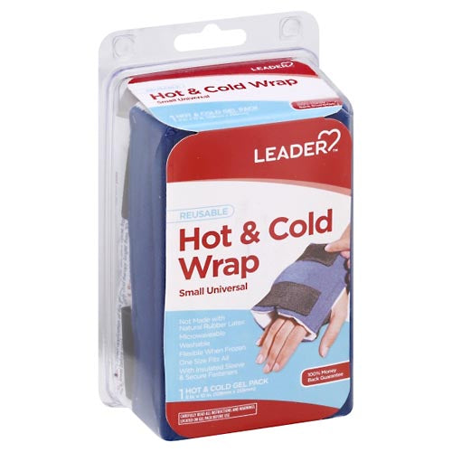 Small reusable Leader Hot & Cold Wrap by Pasteur Pharmacy for hot and cold therapy, suitable for universal pain relief.