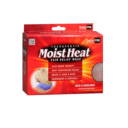 Thermipaq Moist Heat Pain Relief Wrap for neck from Pasteur Pharmacy, a hot and cold therapy product for pain relief.