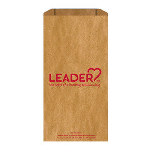 Leader(TM) Recycled Paper RX Bag in brown, household storage bag, 5x2x10 inches, 1000 count, by Pasteur Pharmacy