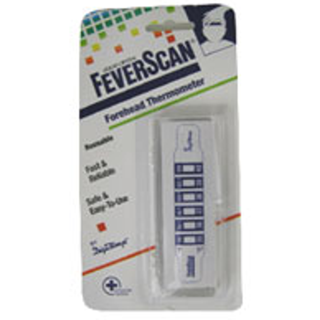 Pasteur Pharmacy Feverscan forehead thermometer showing digital display and temperature reading for household use