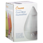 Crane ultrasonic cool mist humidifier from Pasteur Pharmacy shown in white with water tank and mist outlet.