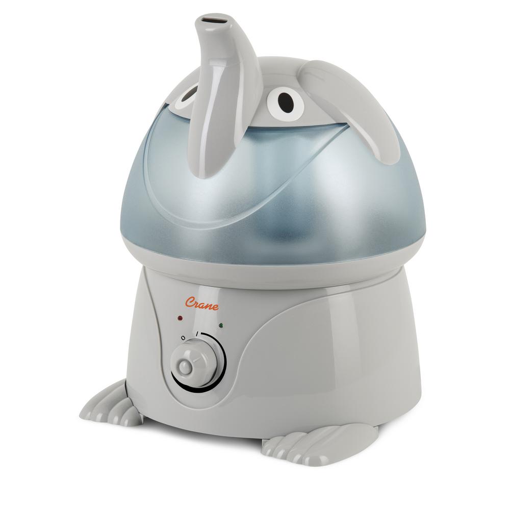 Pasteur Pharmacy Elephant 1 Gal humidifier showing a cute elephant design on a white plastic body.